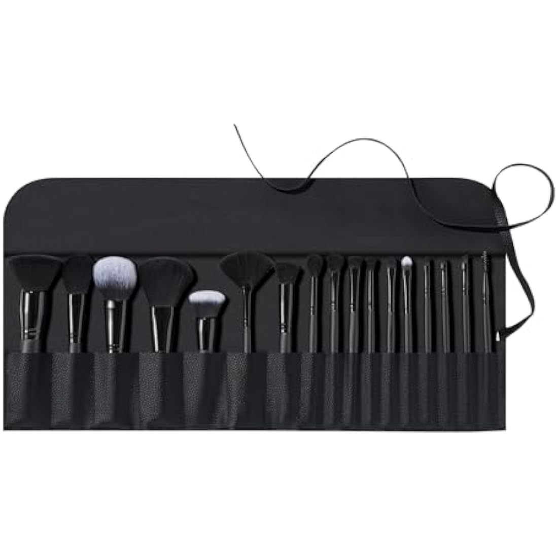 e.l.f. Ultimate Makeup Brush Set | 17-Piece Vegan Travel Kit with Roll