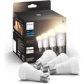 Philips Hue White Smart LED Bulb 4-Pack | E27 Edison Screw | 800lm