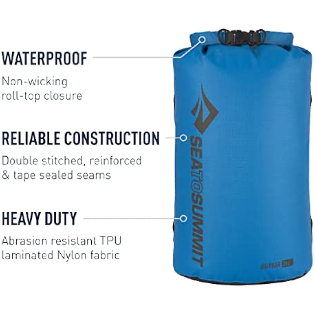 Sea to Summit Big River Dry Bag – 8L Waterproof Storage Bag, Yellow
