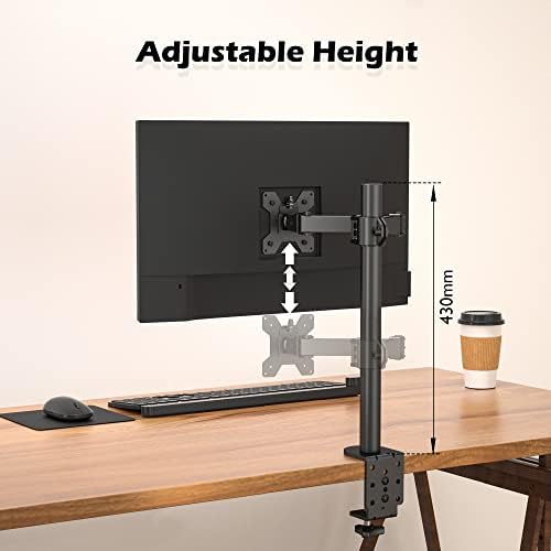 BONTEC Single Monitor Arm Desk Mount | 13-32 inch VESA Stand