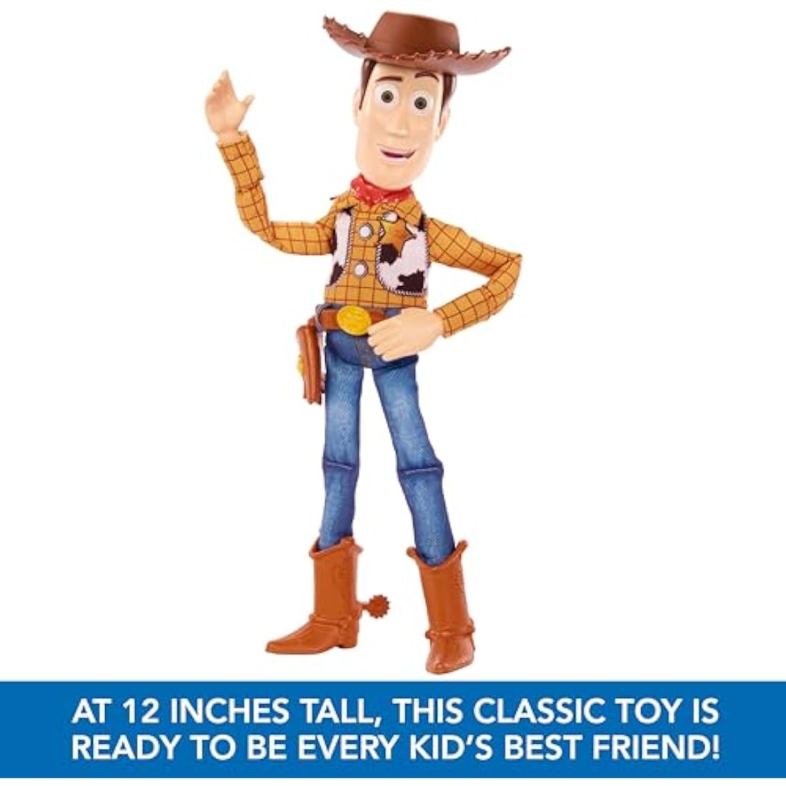 Mattel Disney Toy Story Woody Talking Action Figure – 12-Inch Plush Doll