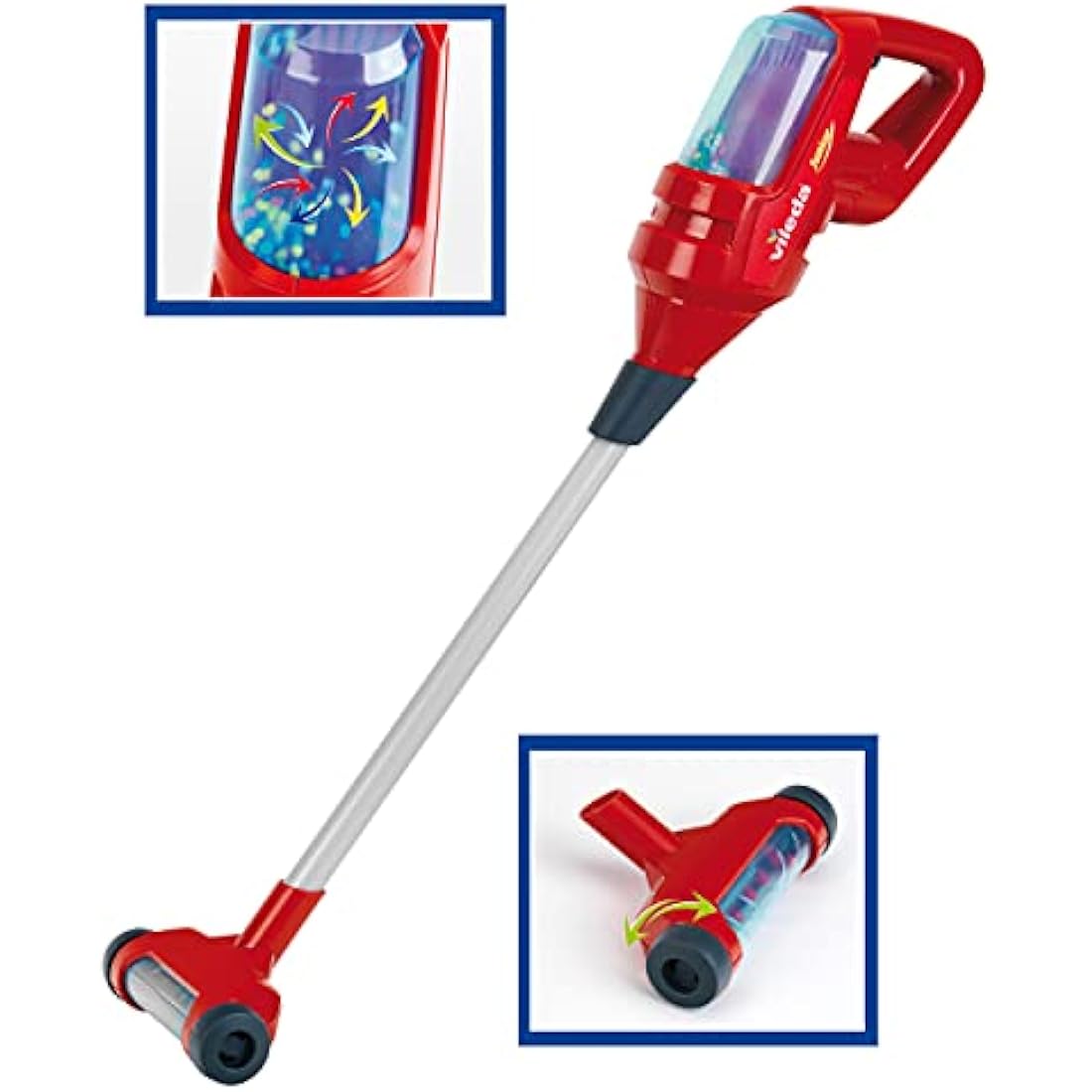 Theo Klein Vileda Broom Trolley & Upright Vacuum Cleaner Toy Set