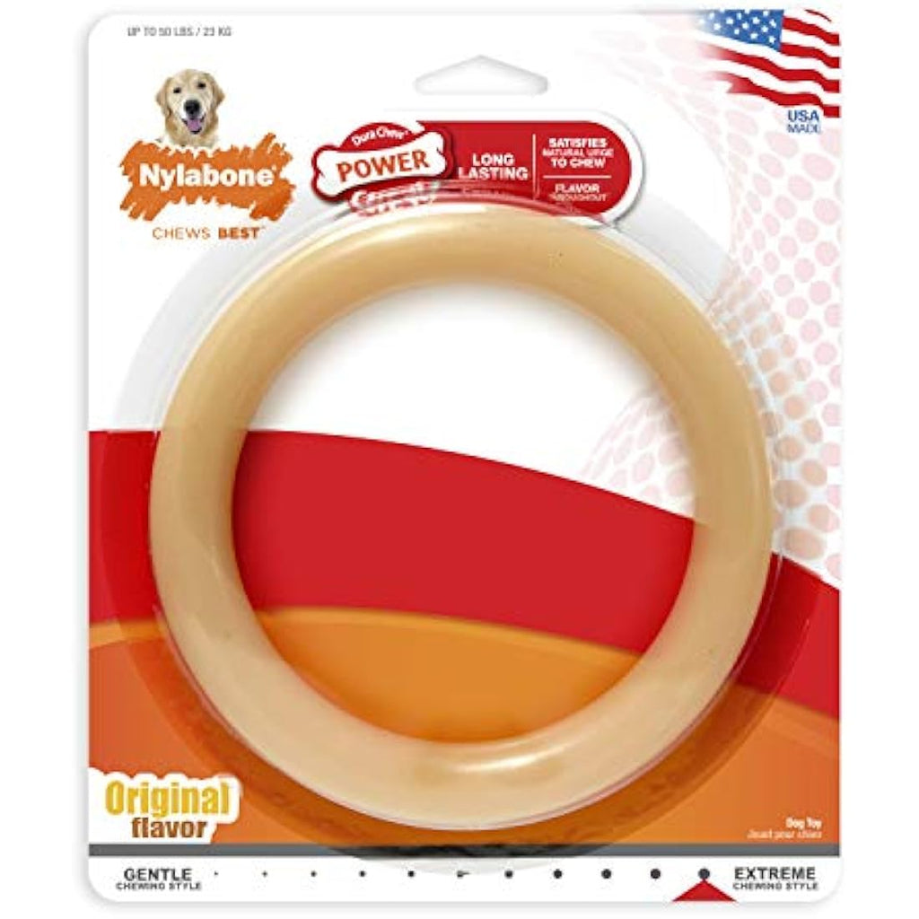 Nylabone Dura Chew Giant Ring Dog Toy - Durable Nylon for Large Dogs