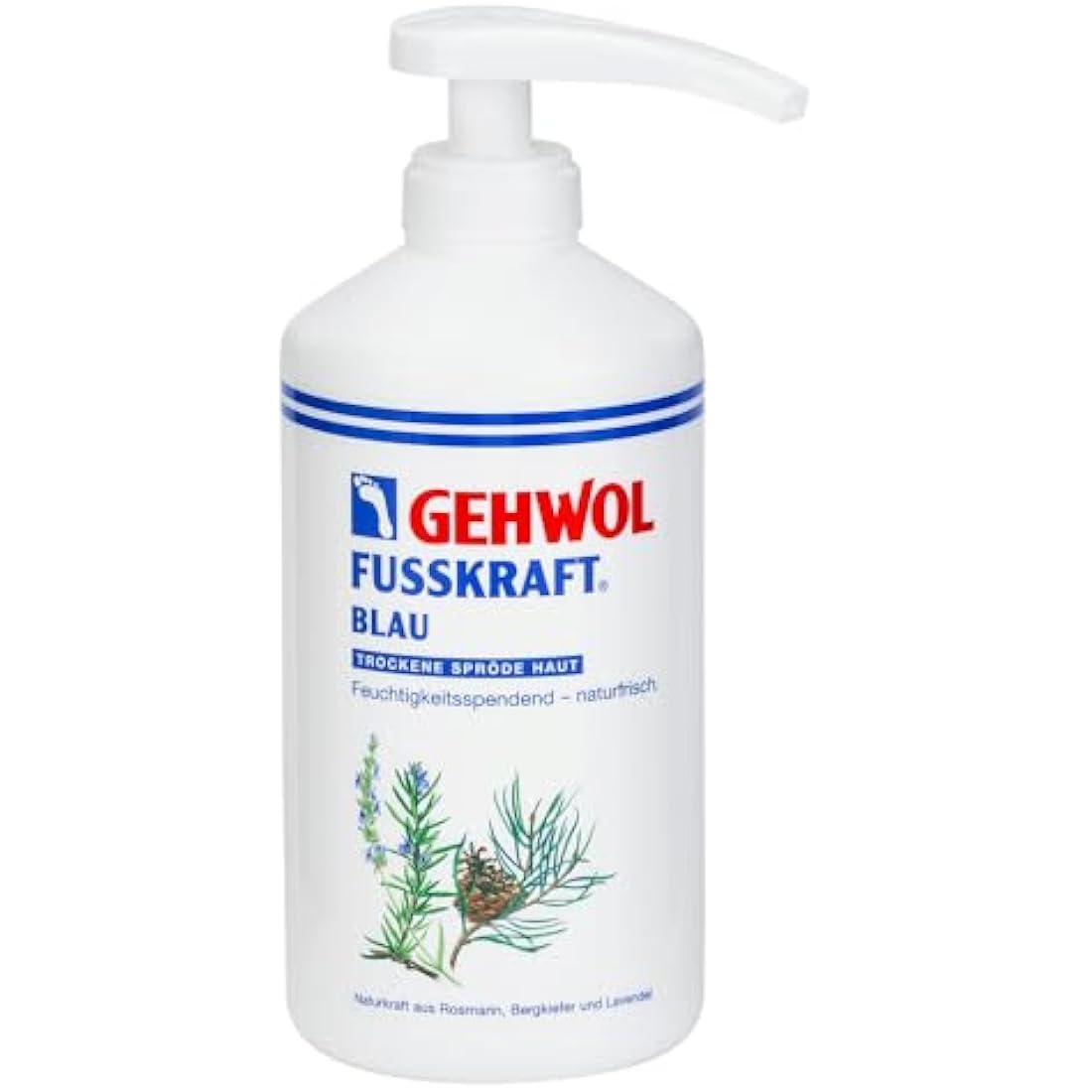 Gehwol Fusskraft Blue Foot Cream for Dry Rough Skin - 500ml Moisturizer