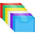 Jolof Store A4 Plastic Wallets – 12 Pack Durable Popper Folders