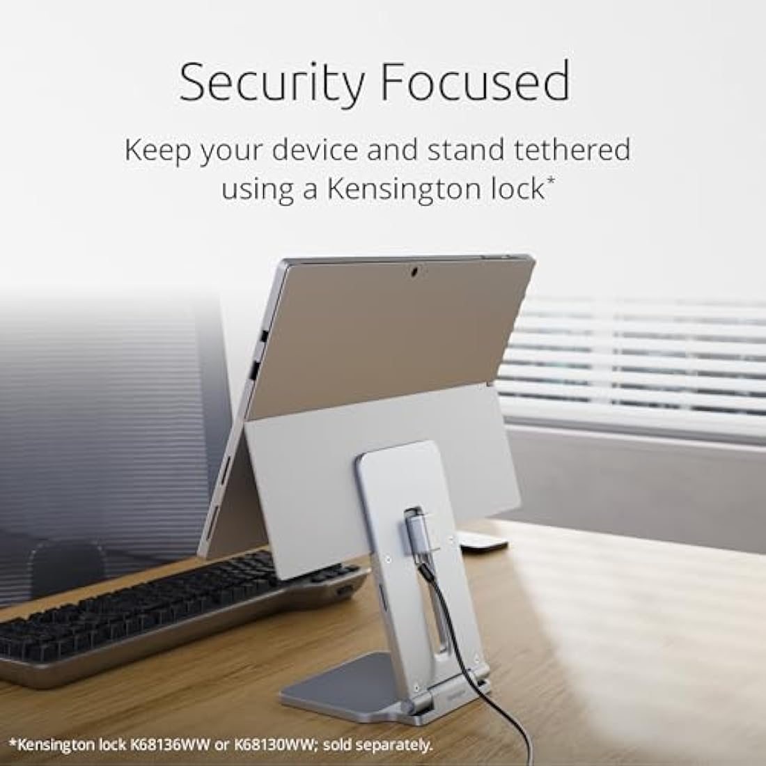 Kensington Surface Pro Stand – Foldable Ergonomic Riser for Surface Go