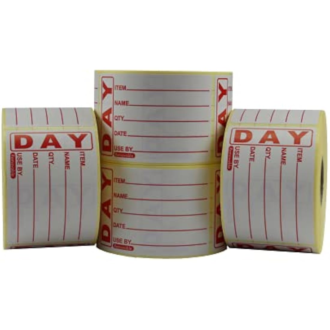Removable Food Rotation Labels - 49x74mm Red Text (2,000 Pack)