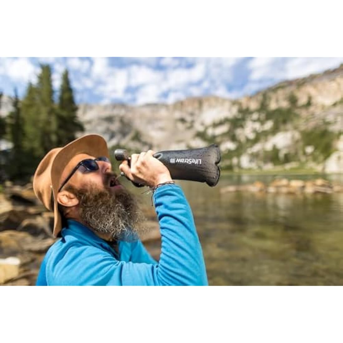 LifeStraw Peak Series 1L Collapsible Squeeze Bottle Water Filter