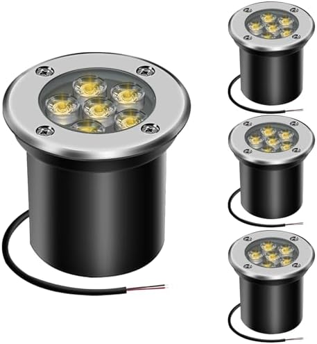 AHOTSUK 6W LED Well Lights – IP67 Waterproof Low Voltage Ground Lighting