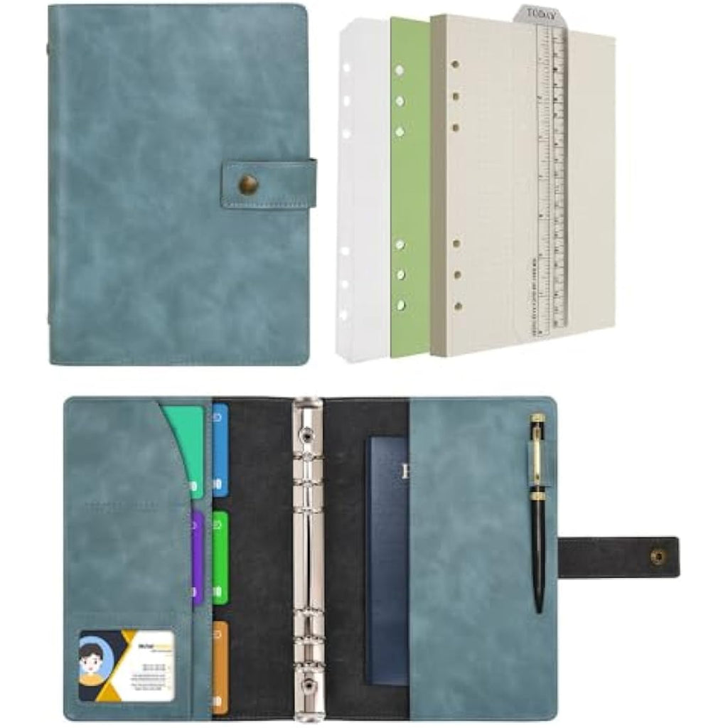 Jolof Store A5 Refillable Leather Notebook – Dot Grid Spiral Journal