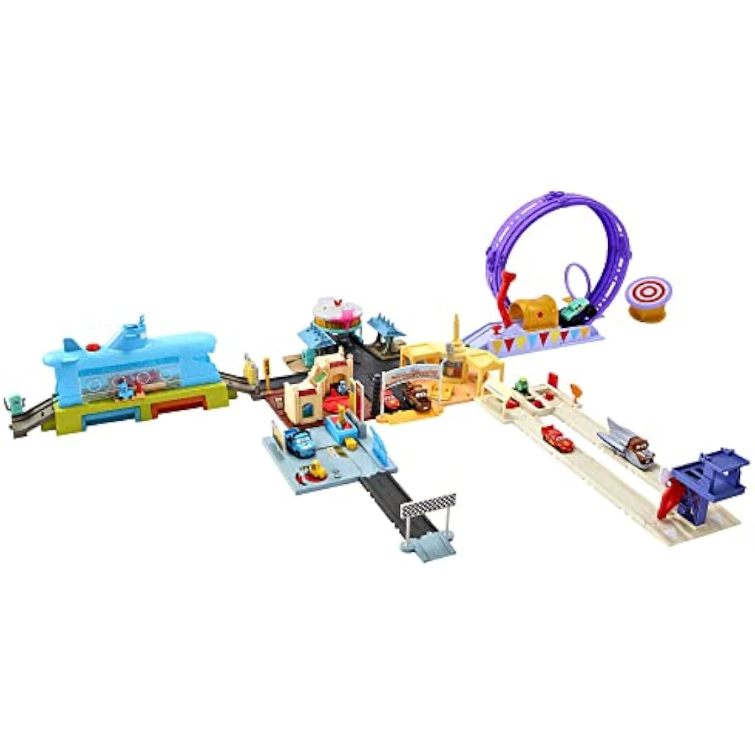 Disney Pixar Cars Dinoco Rusteze Racing Center Playset with Toy Car