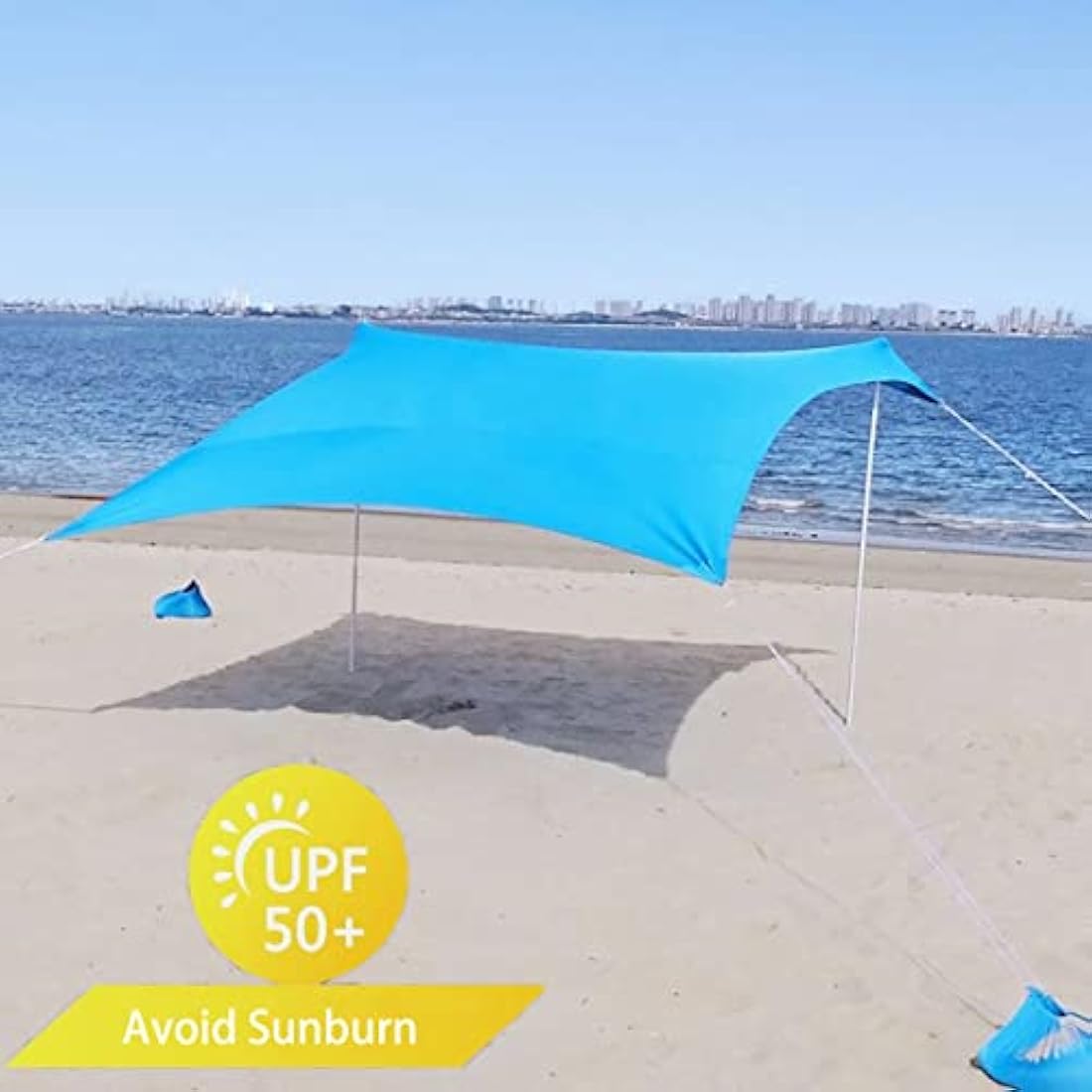 Jolof Store Lycra Beach Tent – Large UV Sunshade Canopy with Aluminum Poles