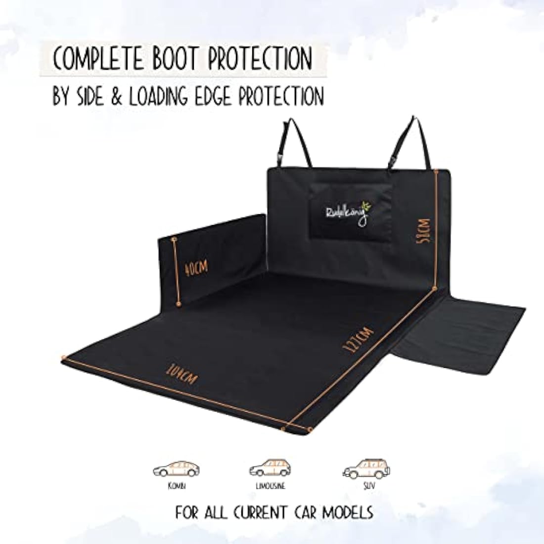 Rudelkönig Car Boot Protector for Dogs – Water Repellent Trunk Liner