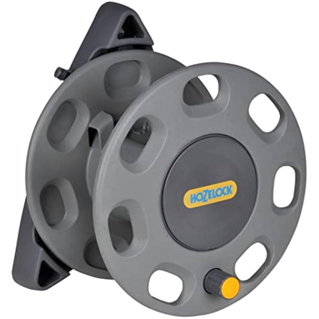 Hozelock 2420 Wall Mounted Hose Reel – 30m Manual Rewind Garden Storage
