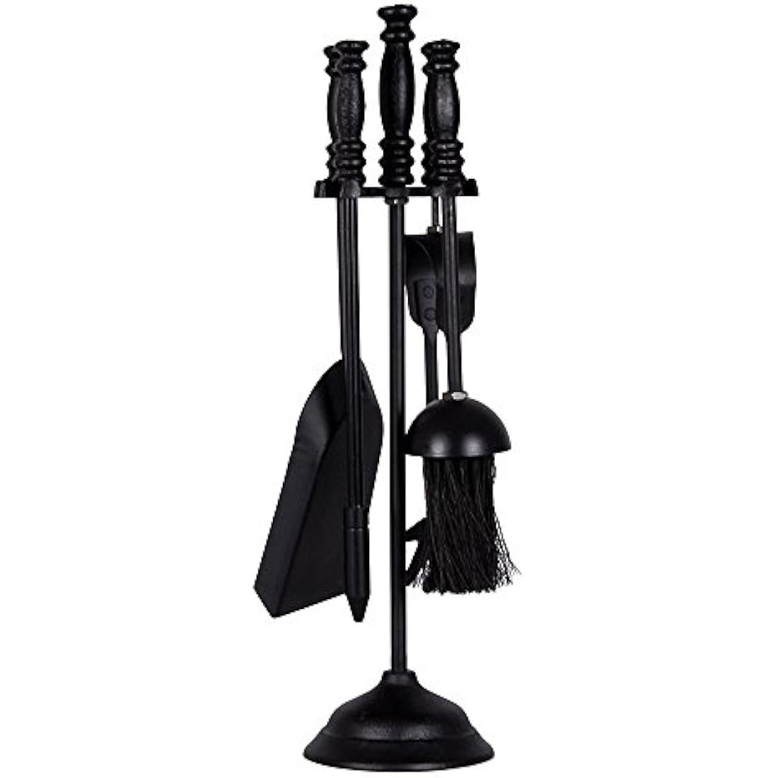 Malham 5 Piece Fireplace Companion Set | Black Steel Tools