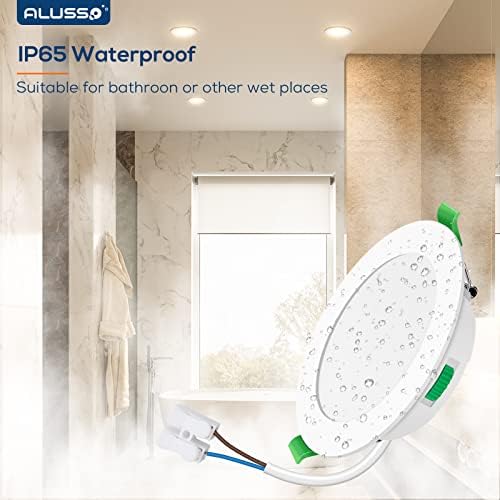 ALUSSO IP65 LED Recessed Bathroom Downlights - Dimmable Ultra Slim 6 Pack