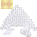 60-Piece 5ml Clear Plastic Cosmetic Sample Jars for Makeup