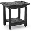 LUE BONA HDPS Shower Bench | Waterproof Non-Slip Bath Stool with Shelf