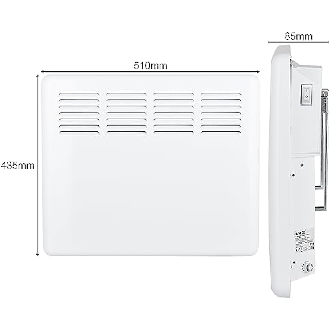 MYLEK 1000W Smart WiFi Panel Heater | Wall Mounted Electric Radiator