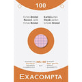 Exacompta Index Cards | 1000 Assorted 5x5 Squared Punched 100x150mm