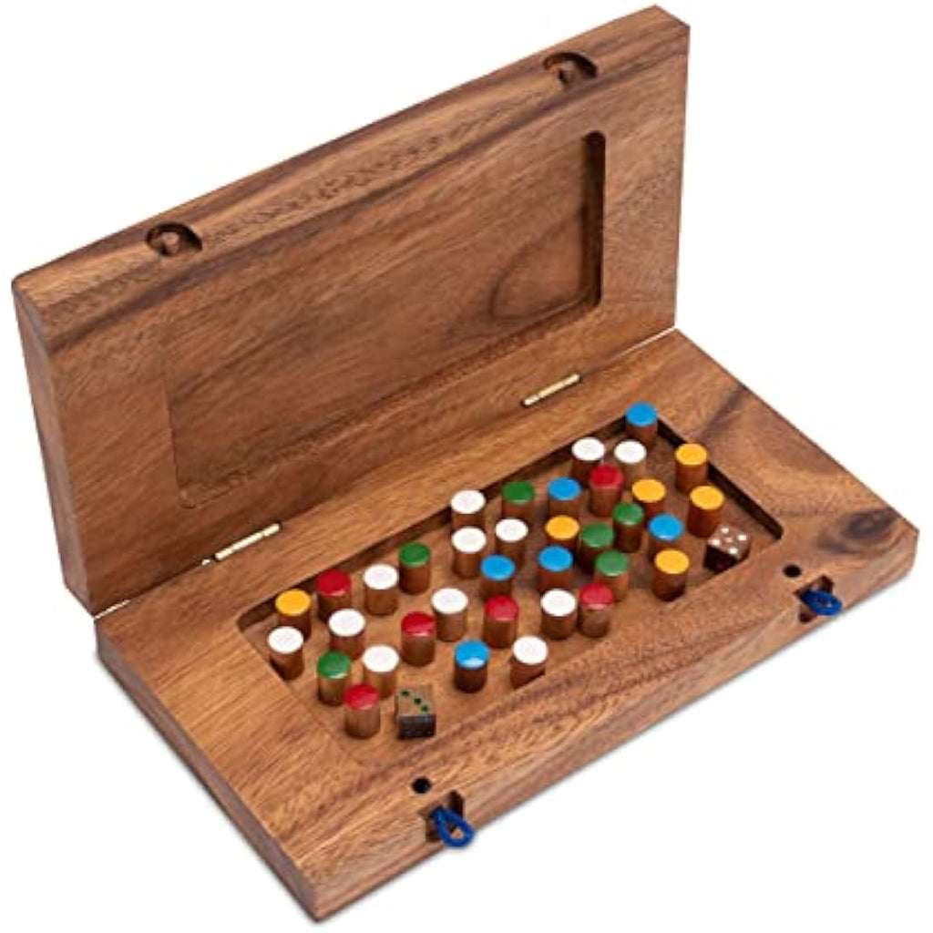 Logoplay Blockade Wooden Dice Game – Foldable Strategy Board Game
