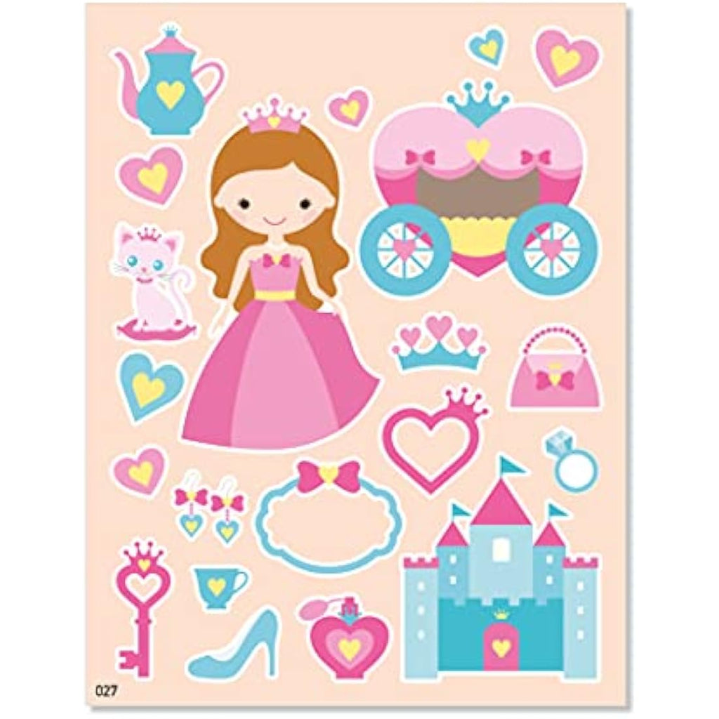 Princess Pocket Sticker Book | 5 Page Reusable Kids Stickers
