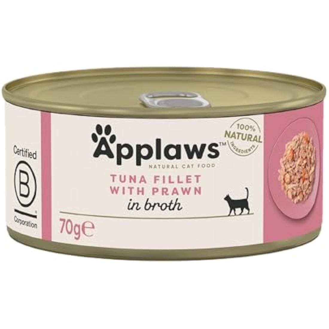 Applaws Natural Wet Cat Food | Tuna Fillet with Prawn | 24 x 156g Tins