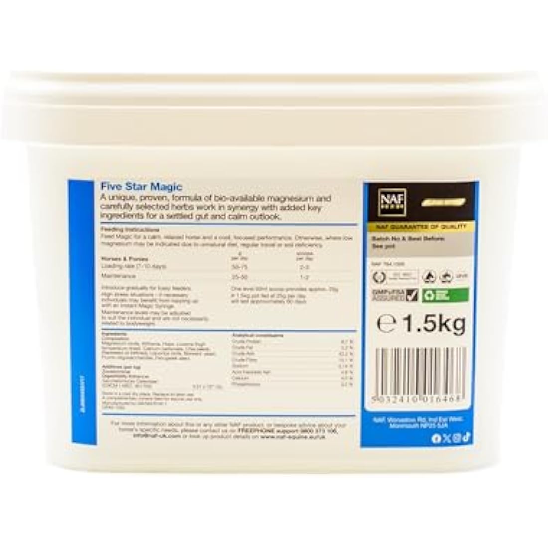 NAF Five Star Magic 1.5kg – Magnesium Horse Calming Supplement