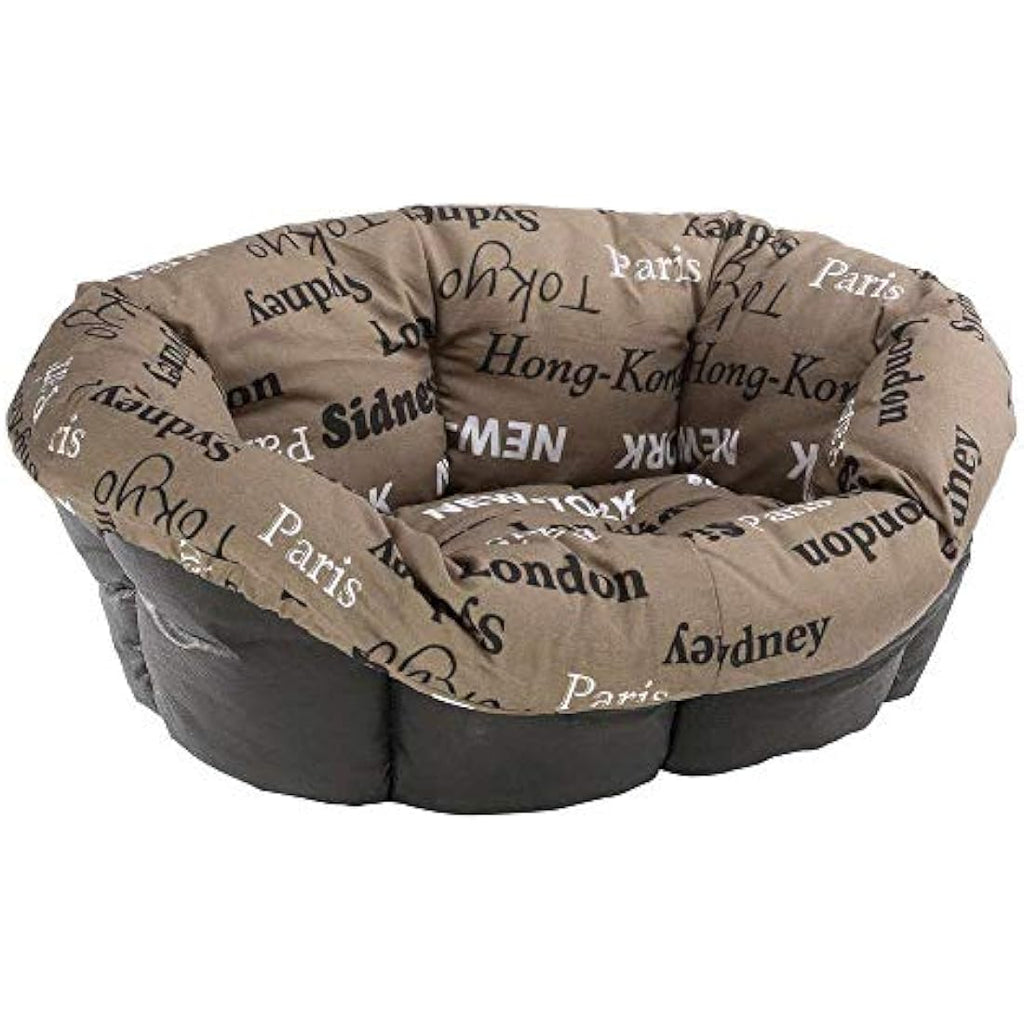 Ferplast Sofà 12 Padded Cotton Bed Cover – Washable Pet Cushion, Brown