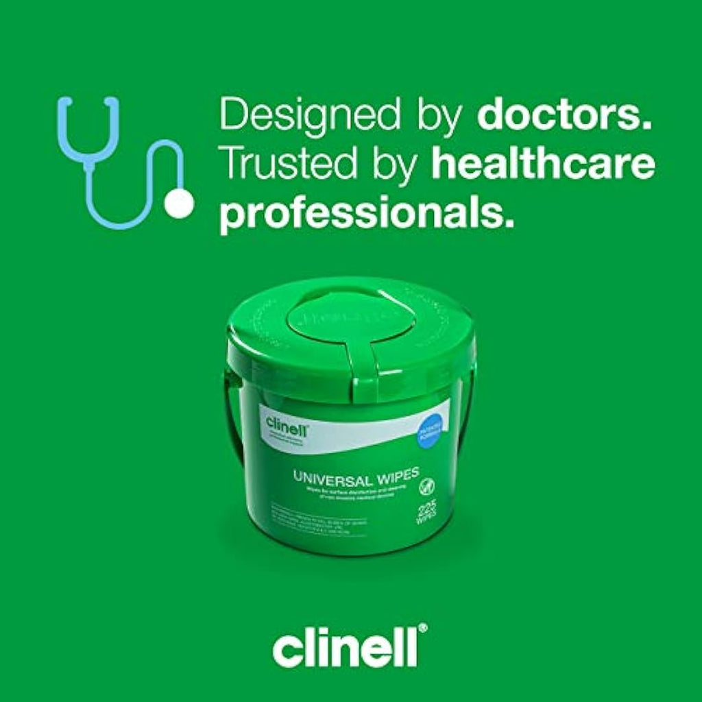 Clinell Universal Disinfectant Wipes – Multi-Purpose Bucket of 225