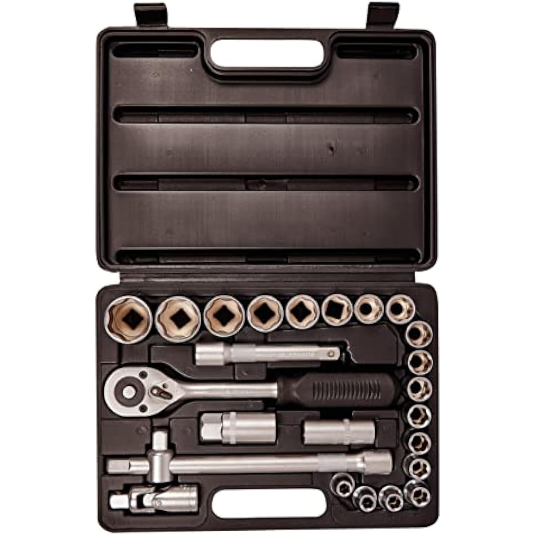 Amtech 25-Piece 1/2" Ratchet Socket Set - Chrome Vanadium Steel