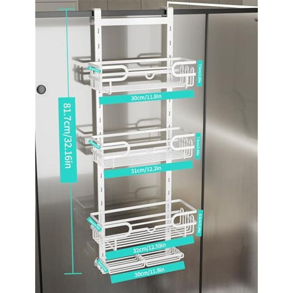 HapiRm Over the Door Shower Caddy – 4-Tier Rustproof Stainless Steel Organizer