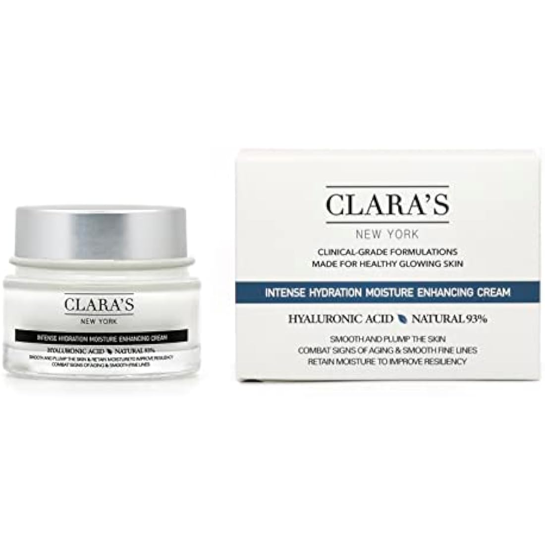 Clara's New York Hyaluronic Acid Face Cream – Anti-Aging & Plumping 50ml