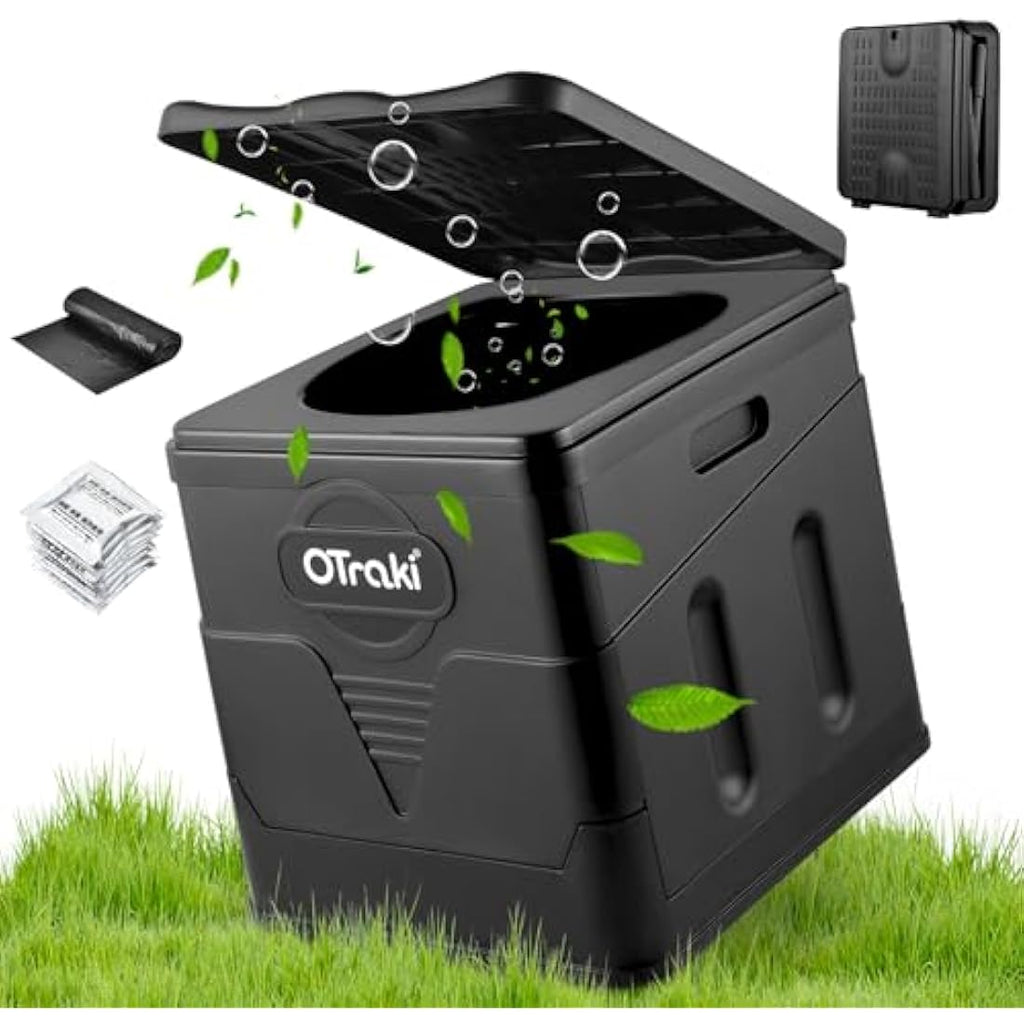 OTraki Foldable Camping Toilet – Portable Large Travel Potty for Adults