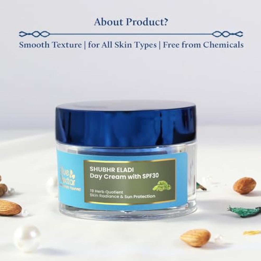 Blue Nectar Ayurvedic Face Moisturizer SPF 30 | Brightening Day Cream