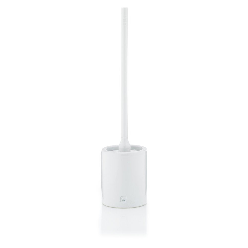 Kela Mono Ceramic Toilet Brush Set – White Hygienic Bathroom Holder