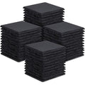 48-Piece Slate Drink Coasters | 4-Inch Black Stone Engraving Blanks