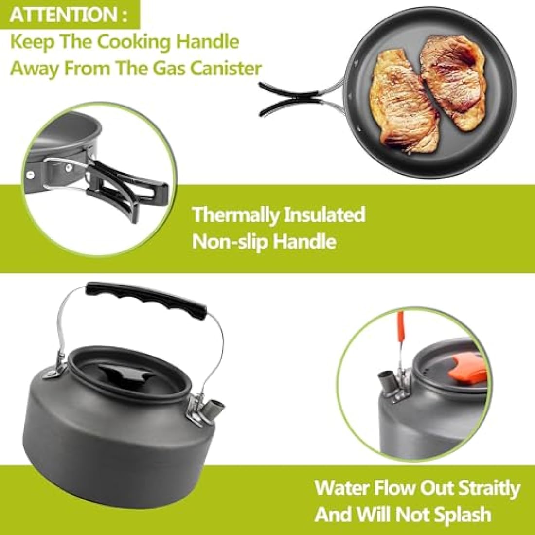 aiGear 15-Piece Camping Cookware Set | Lightweight Aluminum Mess Kit