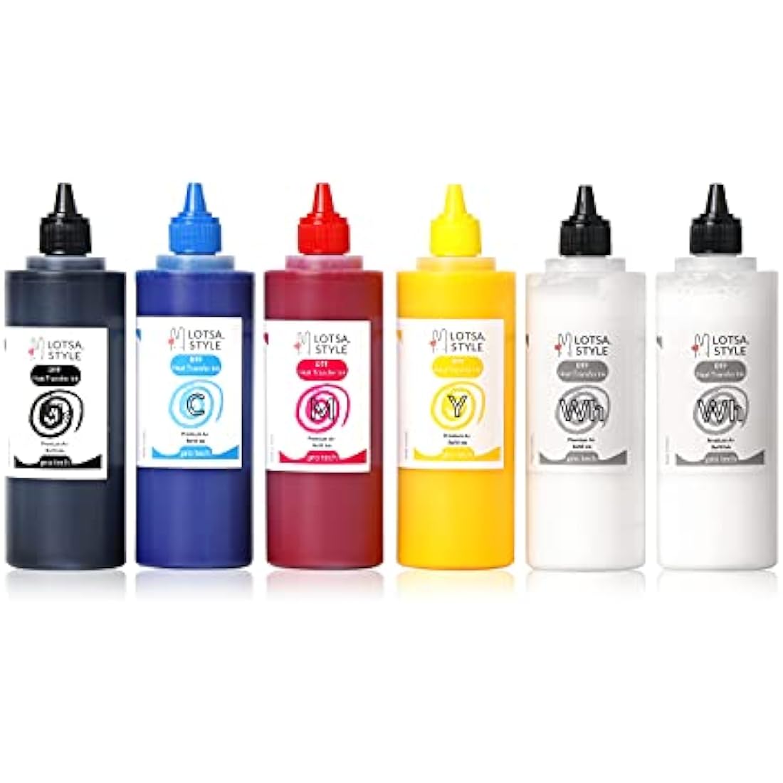 Lotsa Style DTF Ink Refill Bundle for Epson Printers - CMYK+W (250ml)