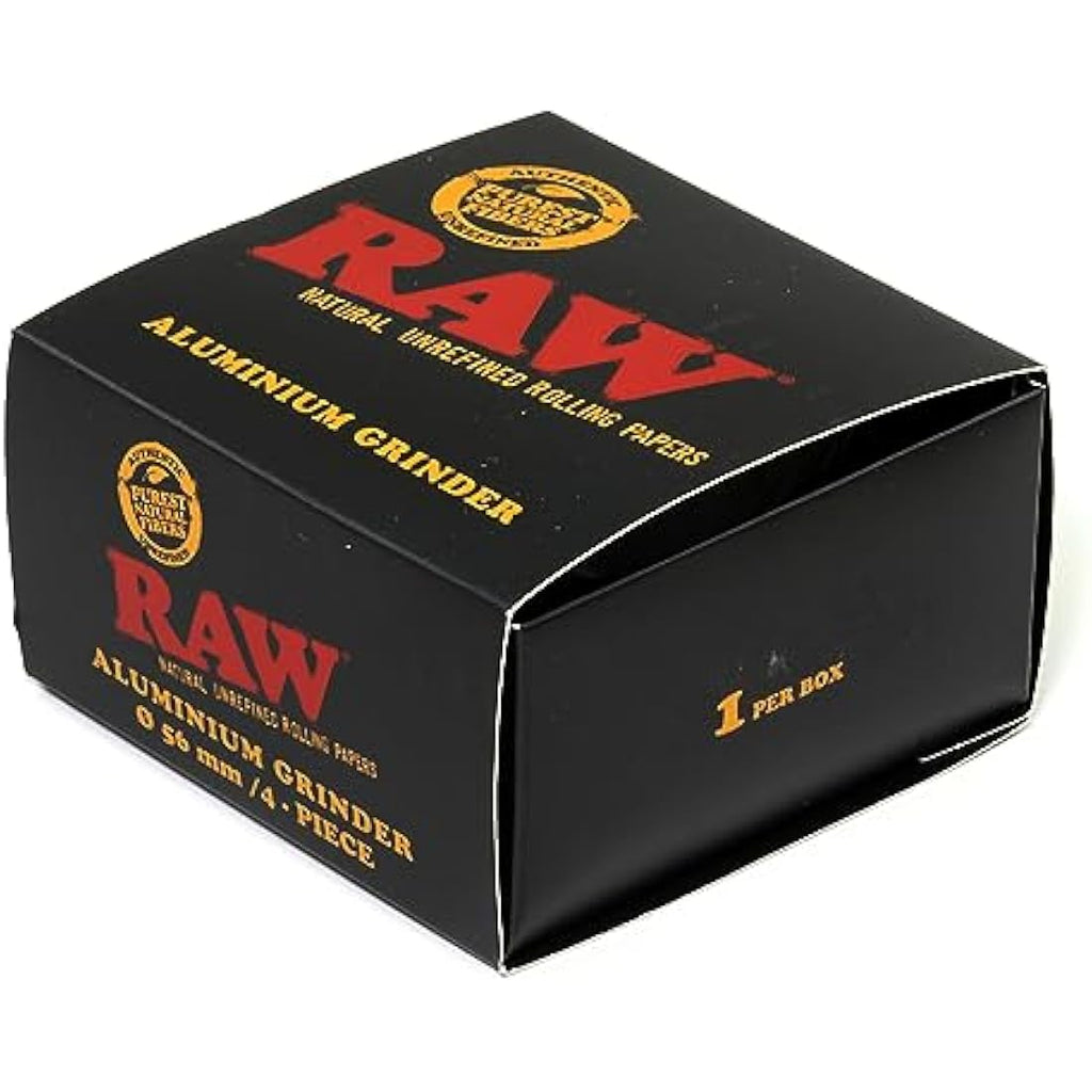 RAW 4-Piece Aluminium Herb Grinder with Shovel - 56mm Smoking Tool