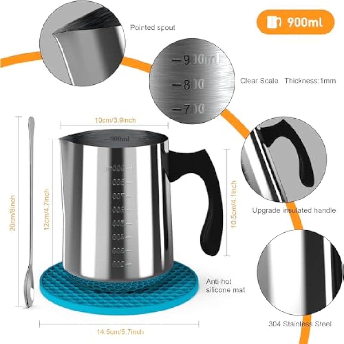 Ohcans Candle Making Kit with Electric Hot Plate | 900ml DIY Starter Set