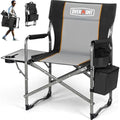 Overmont Heavy-Duty Folding Directors Camping Chair with Side Table