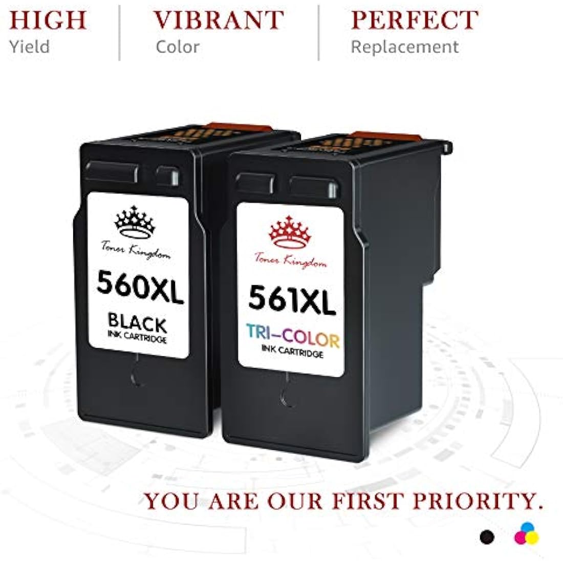 Toner Kingdom PG-560XL CL-561XL Ink Cartridges for Canon Pixma TS5350