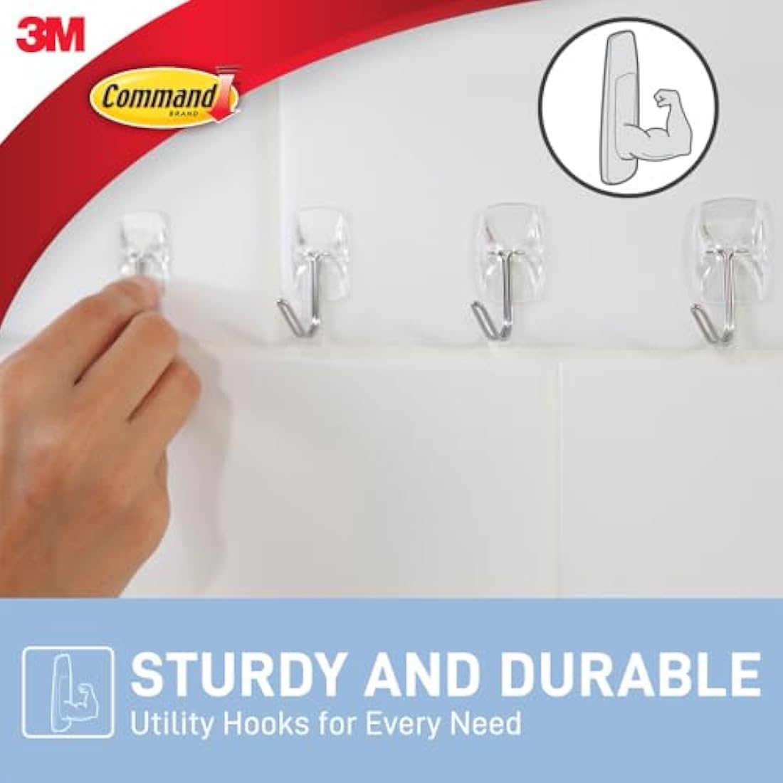 Command Clear Wire Hooks – 9 Pack Damage-Free Adhesive Wall Hangers