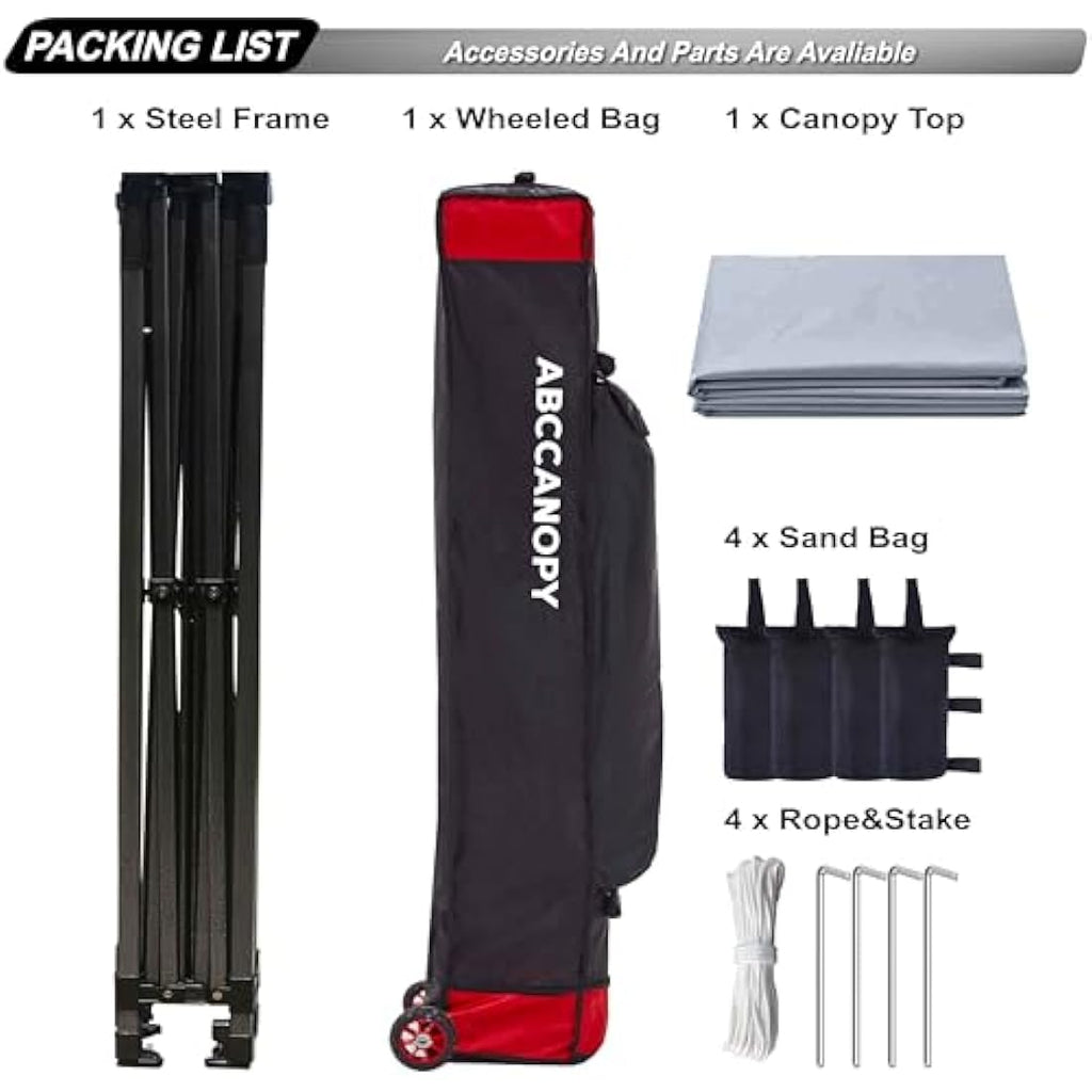 ABCCANOPY Pop Up Gazebo – Heavy Duty Commercial Canopy with Awning
