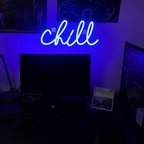 Ineonlife Chill Neon Sign – Blue LED Wall Light for Bedroom & Bar