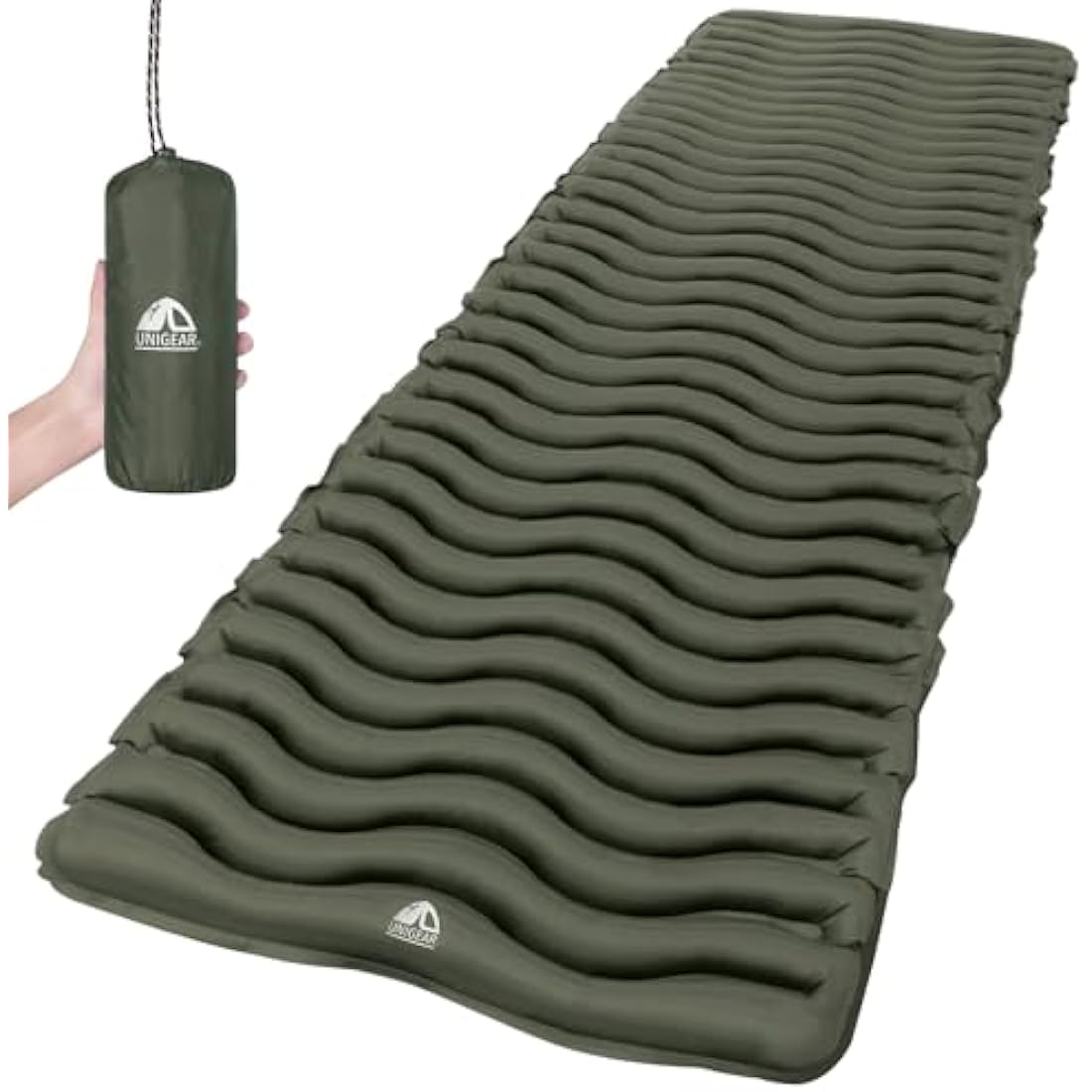 Unigear Ultralight Inflatable Sleeping Pad | 40D Nylon Camping Mat