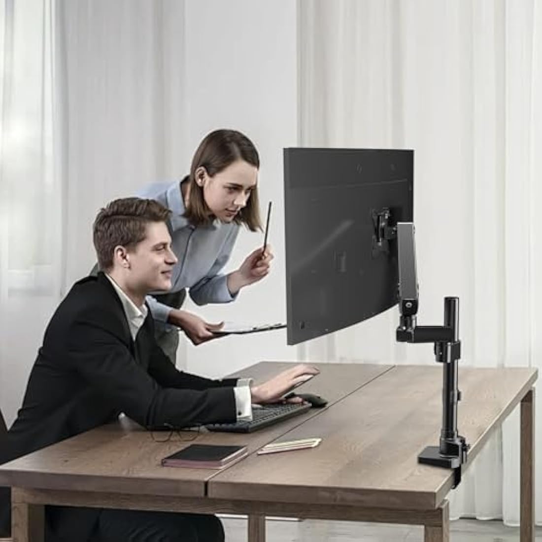 PUTORSEN Heavy Duty Monitor Arm | 17-40" Aluminium Desk Mount