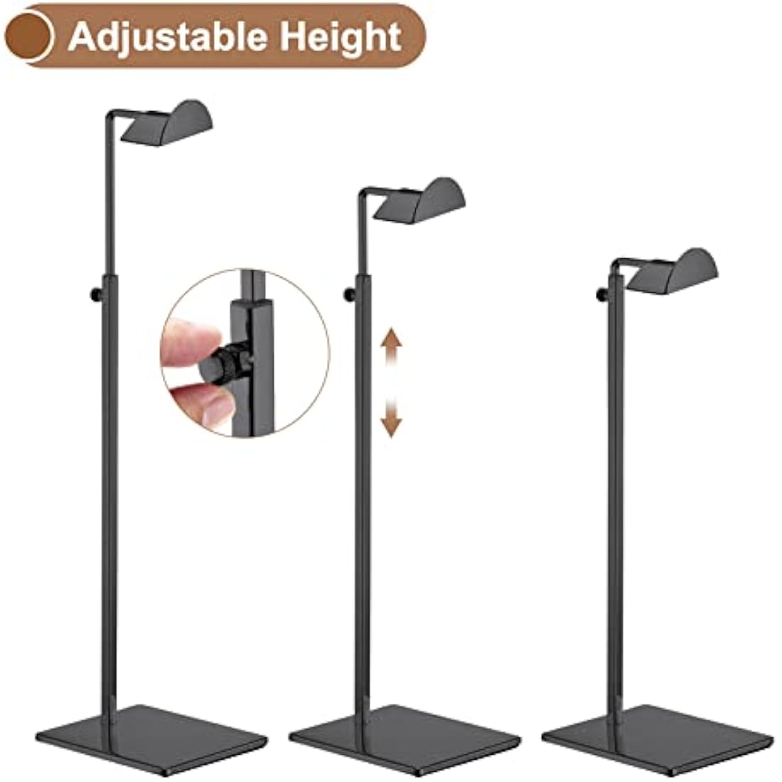 Jolof Store Metal Purse Display Stand | Adjustable Height Handbag Rack 2pk