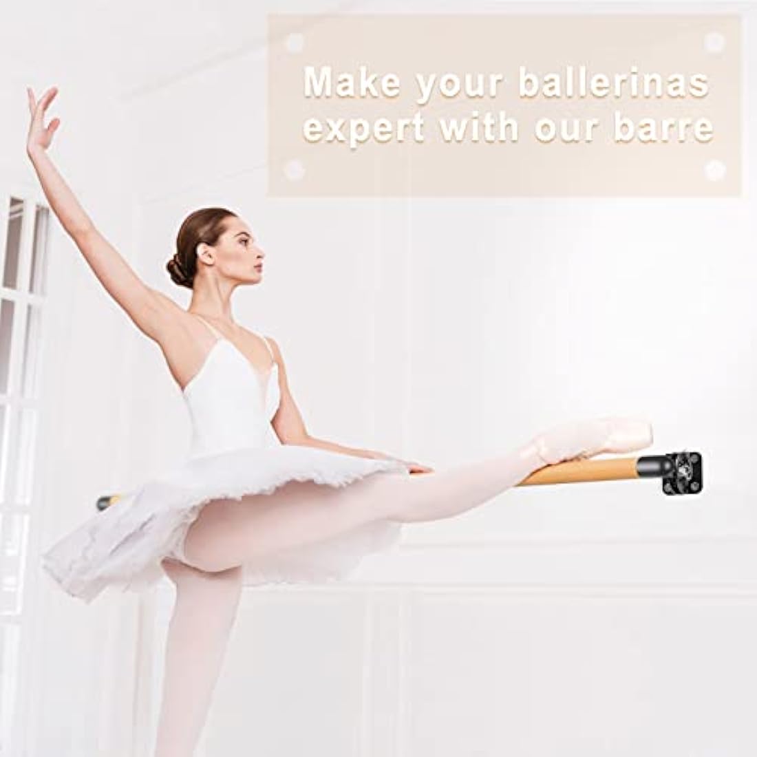Wall Mounted Wooden Ballet Barre – Adjustable Dance Bar